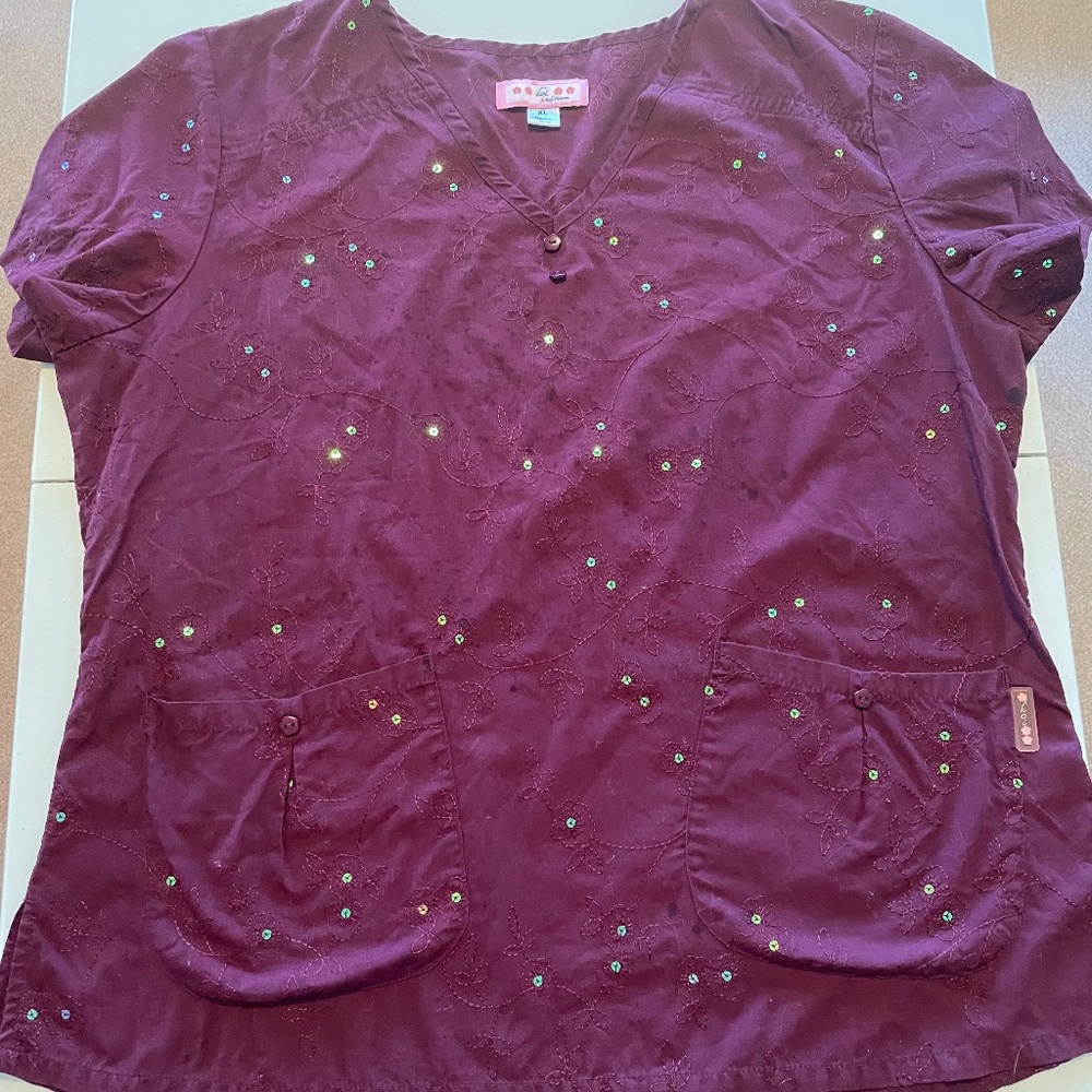 Koi Scrub Top